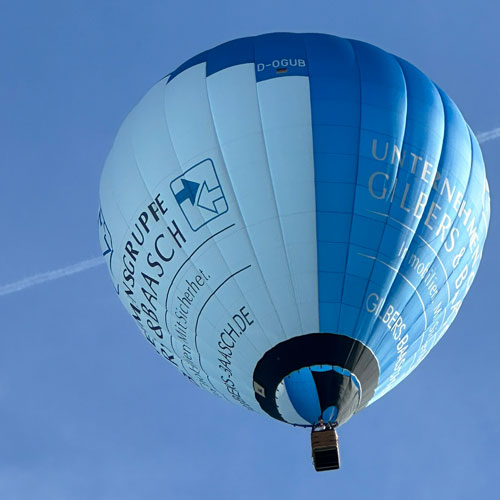 der einzigartige Heißluftballon von Gilbers und Baasch