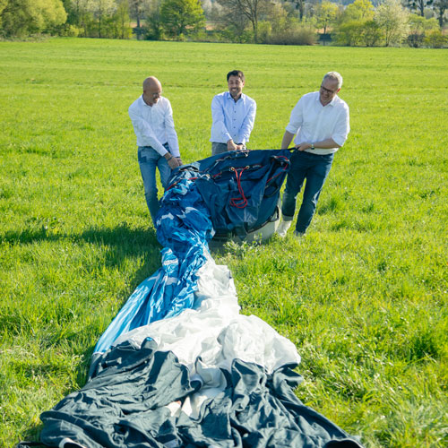 Taufe Heißluftballon Gilbers und Baasch