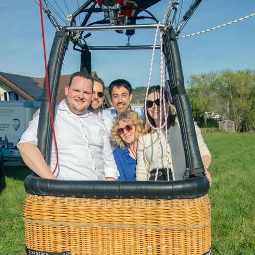 Taufe Heißluftballon Gilbers und Baasch