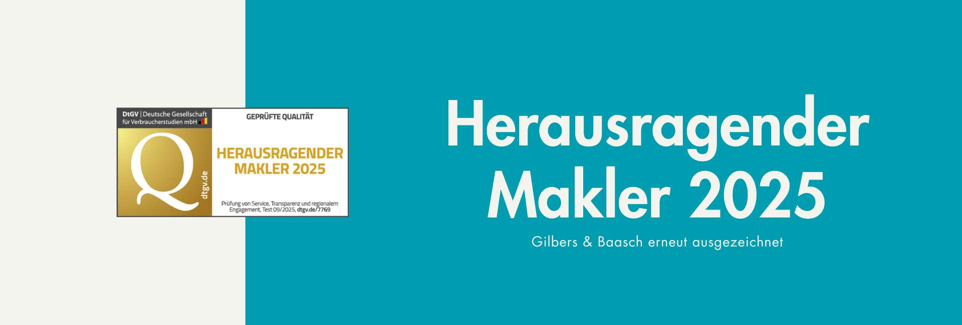 Deutsche Gesellschaft für Verbraucherstudien: Herausragender Makler 2025