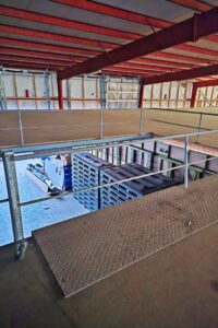 Anlieferung ins 1. OG