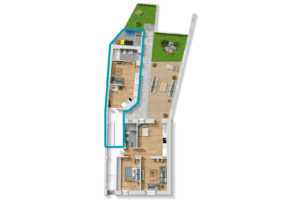 Wohnung im Erdgeschoss links