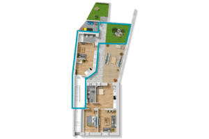 Wohnung im Erdgeschoss links