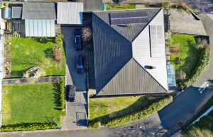 Luftansicht Grundstück & Gebäude