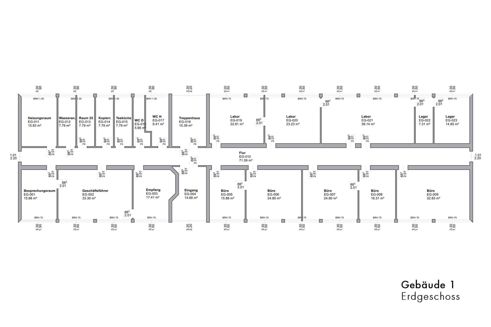 Grundriss Gebäude 1 - EG