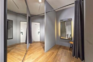 Umkleiden im hinteren Bereich