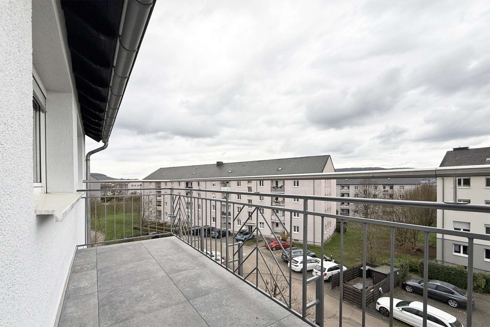 Balkon in West-Ausrichtung