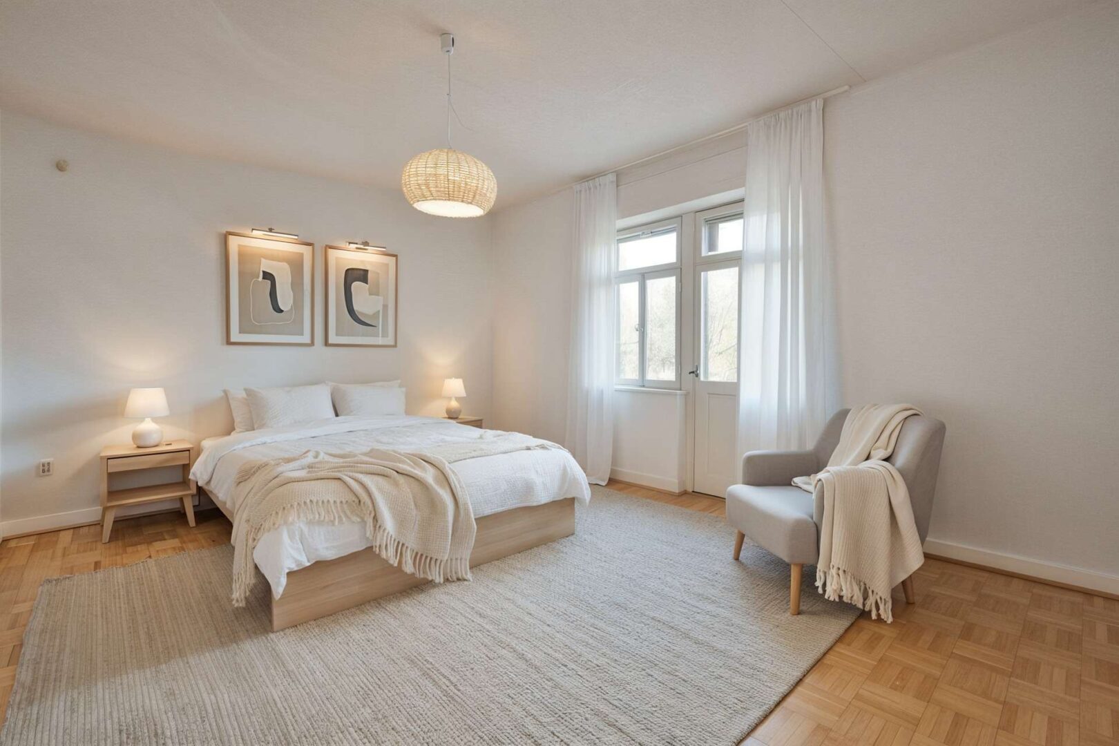 Schlafzimmer mit Dachterrasse - (KI generiert)