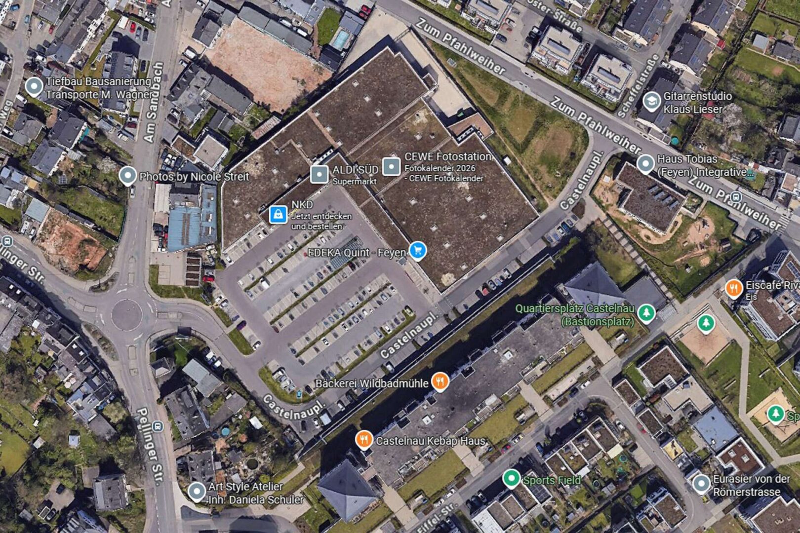 Luftaufnahme Castelnauplatz