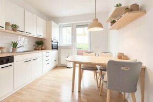 Küche mit Terrassenzugang - (KI generiert)