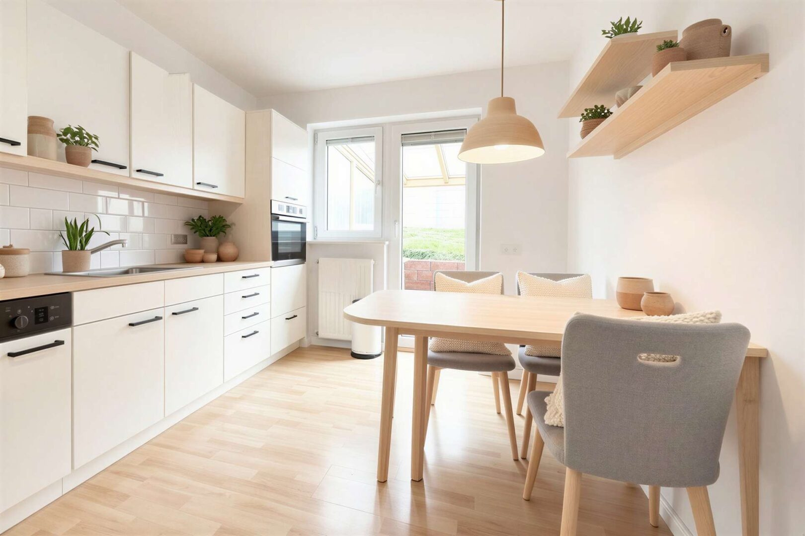 Küche mit Terrassenzugang - (KI generiert)