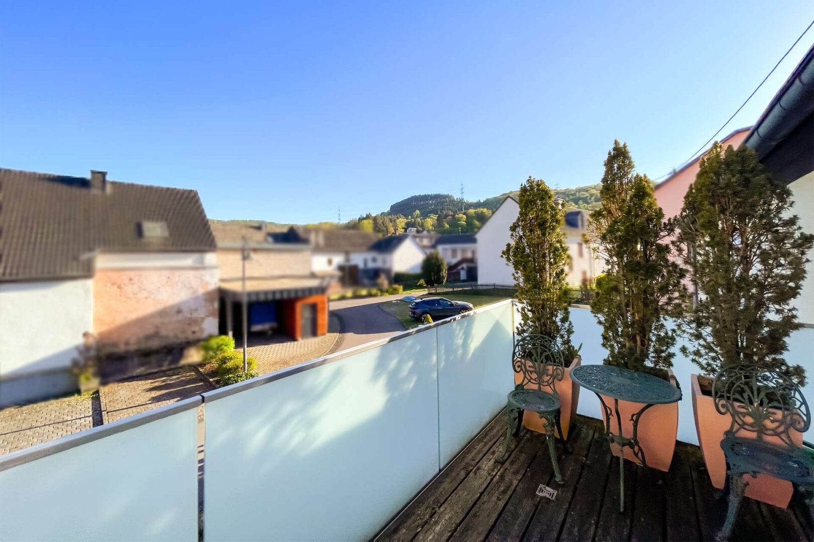 Ausblick vom Balkon