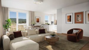 Wohn-Esszimmer mit Küche