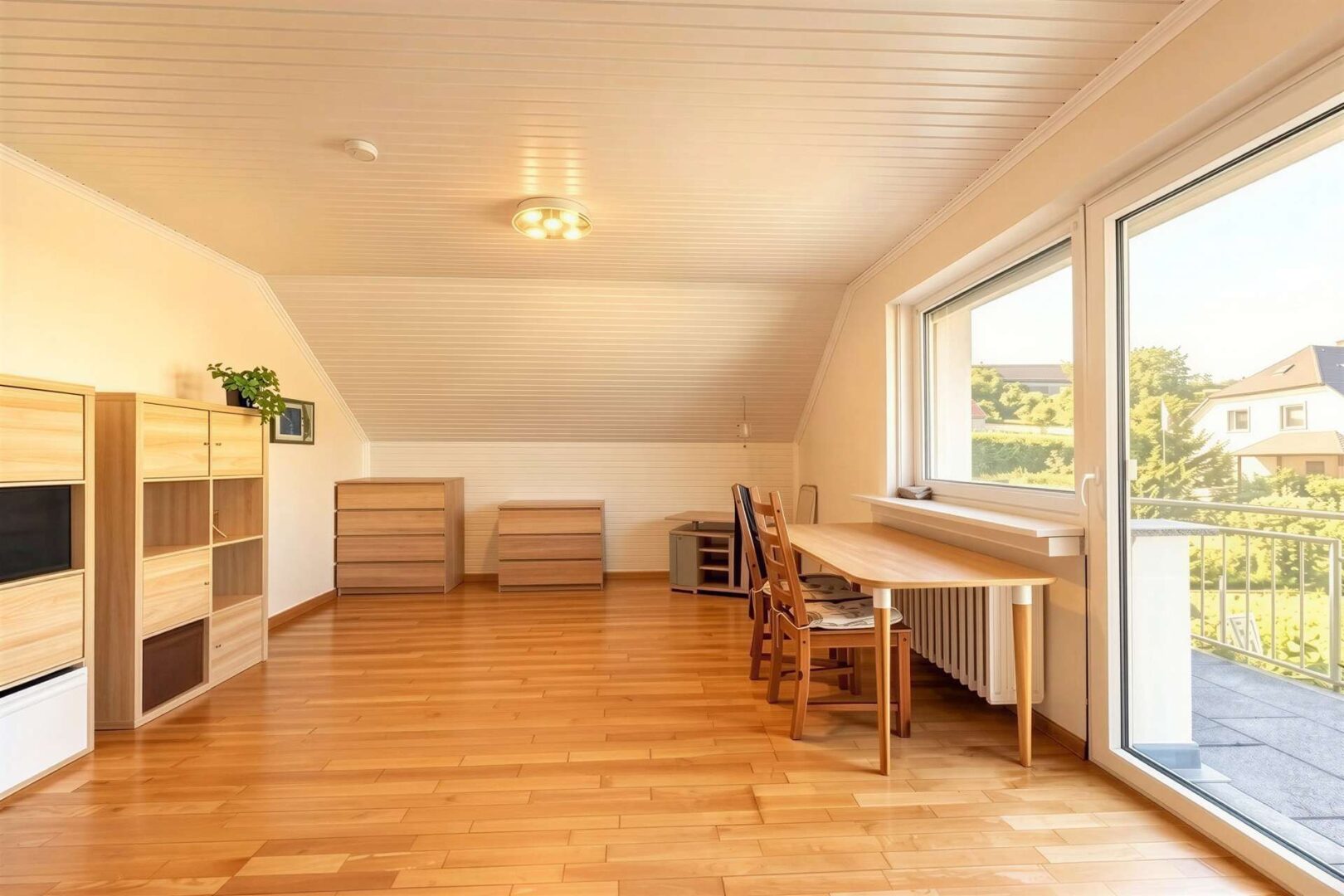 Schlafzimmer mit Balkon