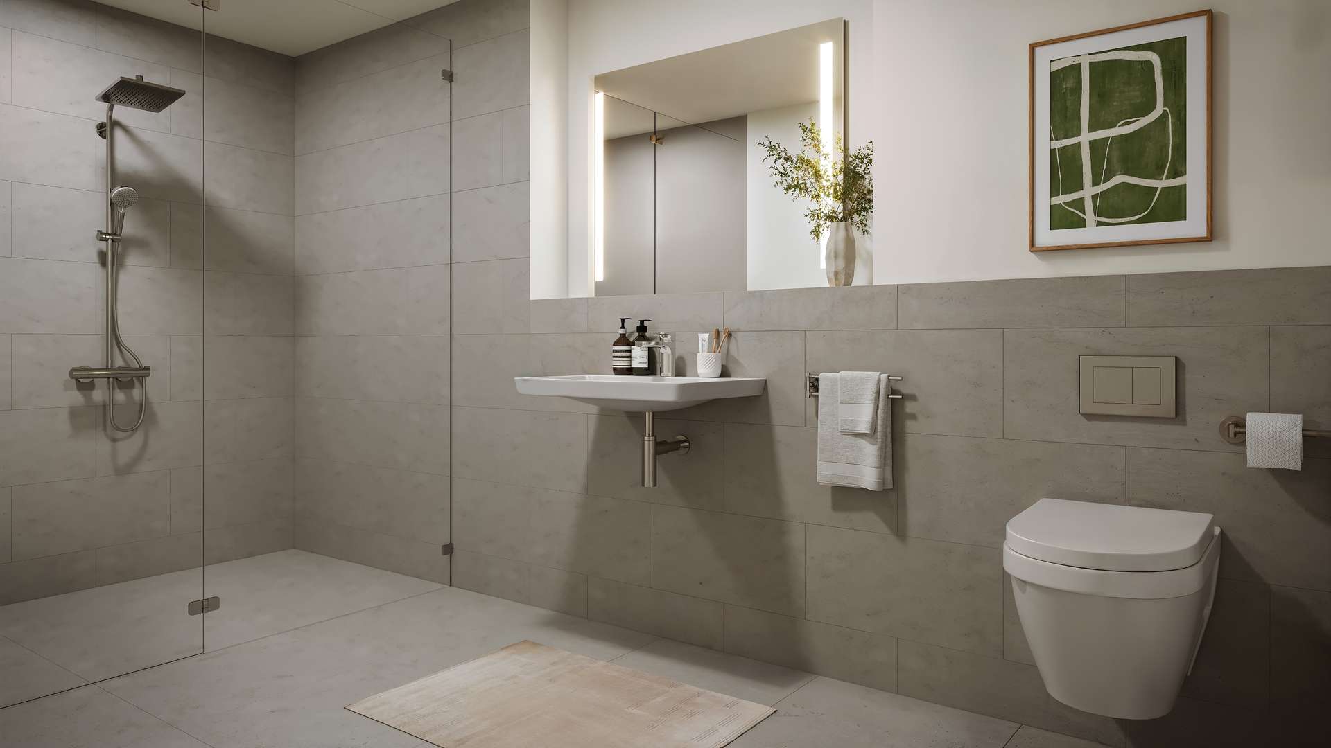 Badezimmer mit Dusche