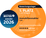 Top-Unternehmen eines Jahres - Gilbers & Baasch Immobilien GmbH gehört durch ausgezeichnete Arbeit zu den BESTEN!