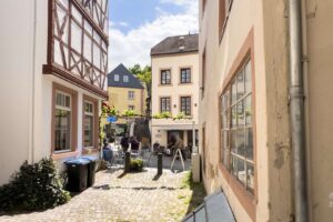 Blick vom Haus ins Zentrum