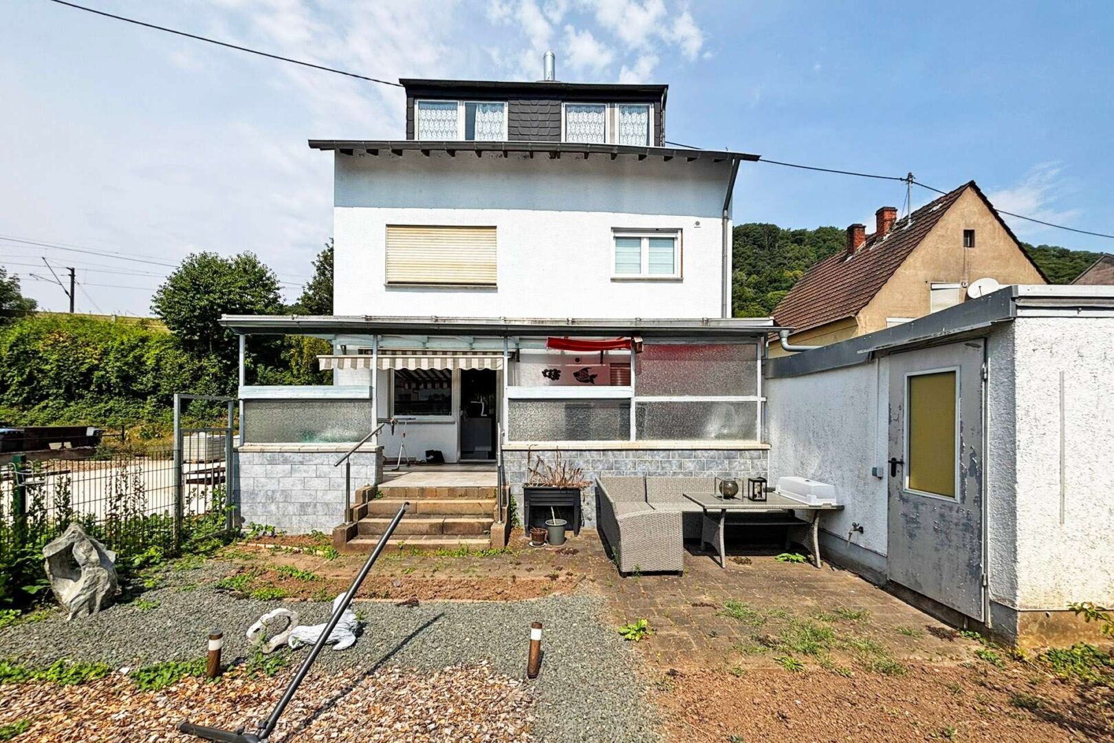 Rückseite des Hauses