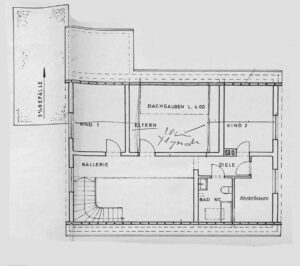 Schematischer Grundriss Dachgeschoss