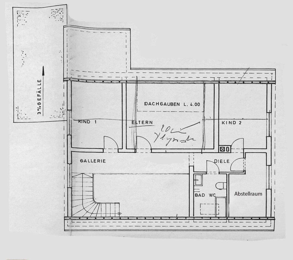 Schematischer Grundriss Dachgeschoss