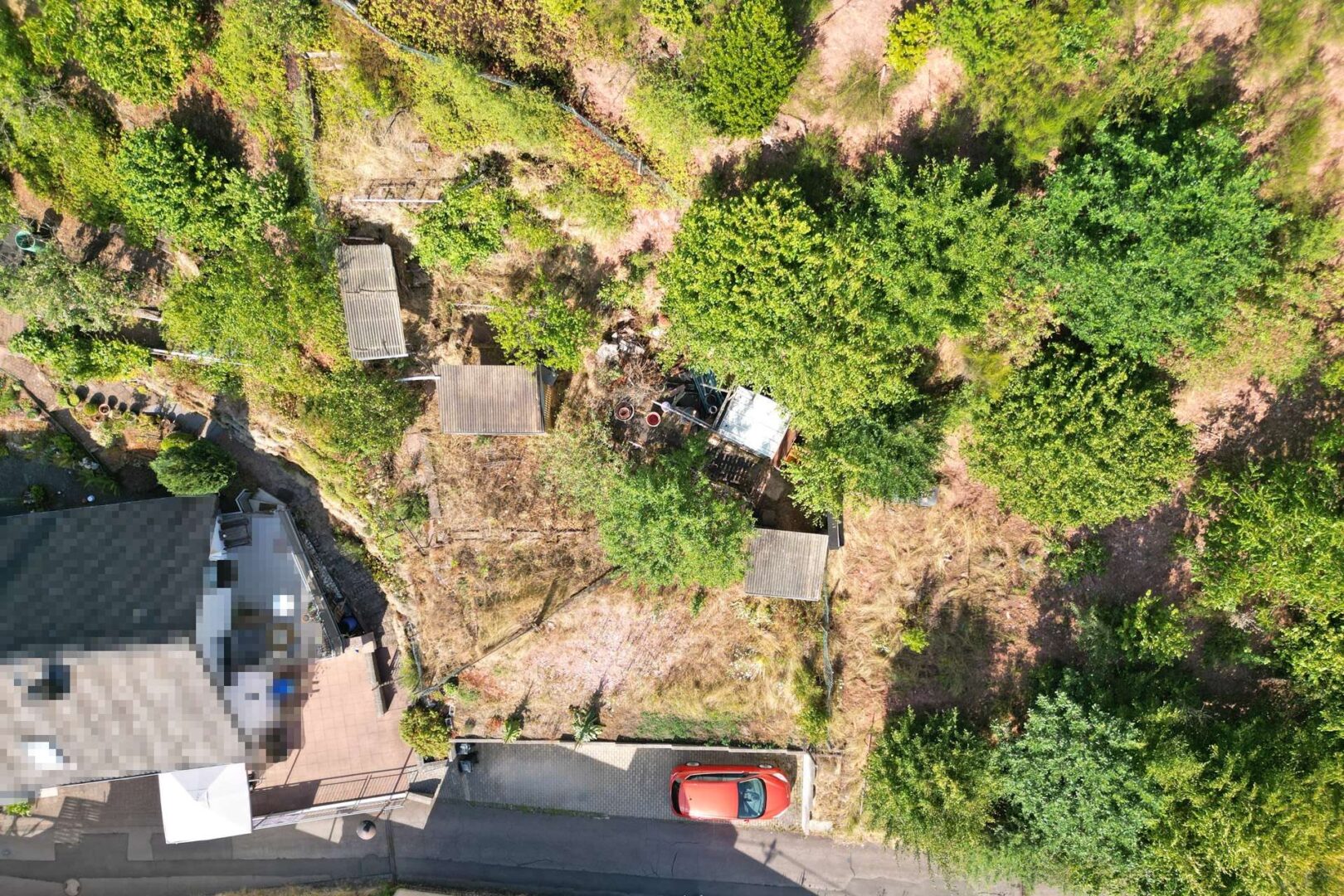 Gartengrundstück Vogelperspektive