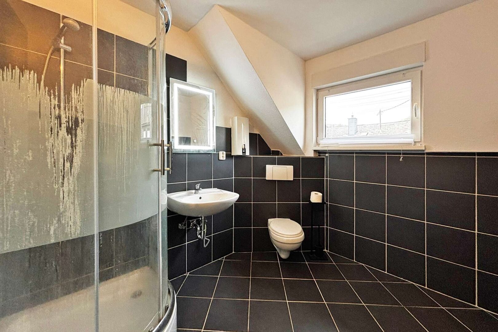 Tageslichtbad mit Dusche, WC und Waschanschluss DG