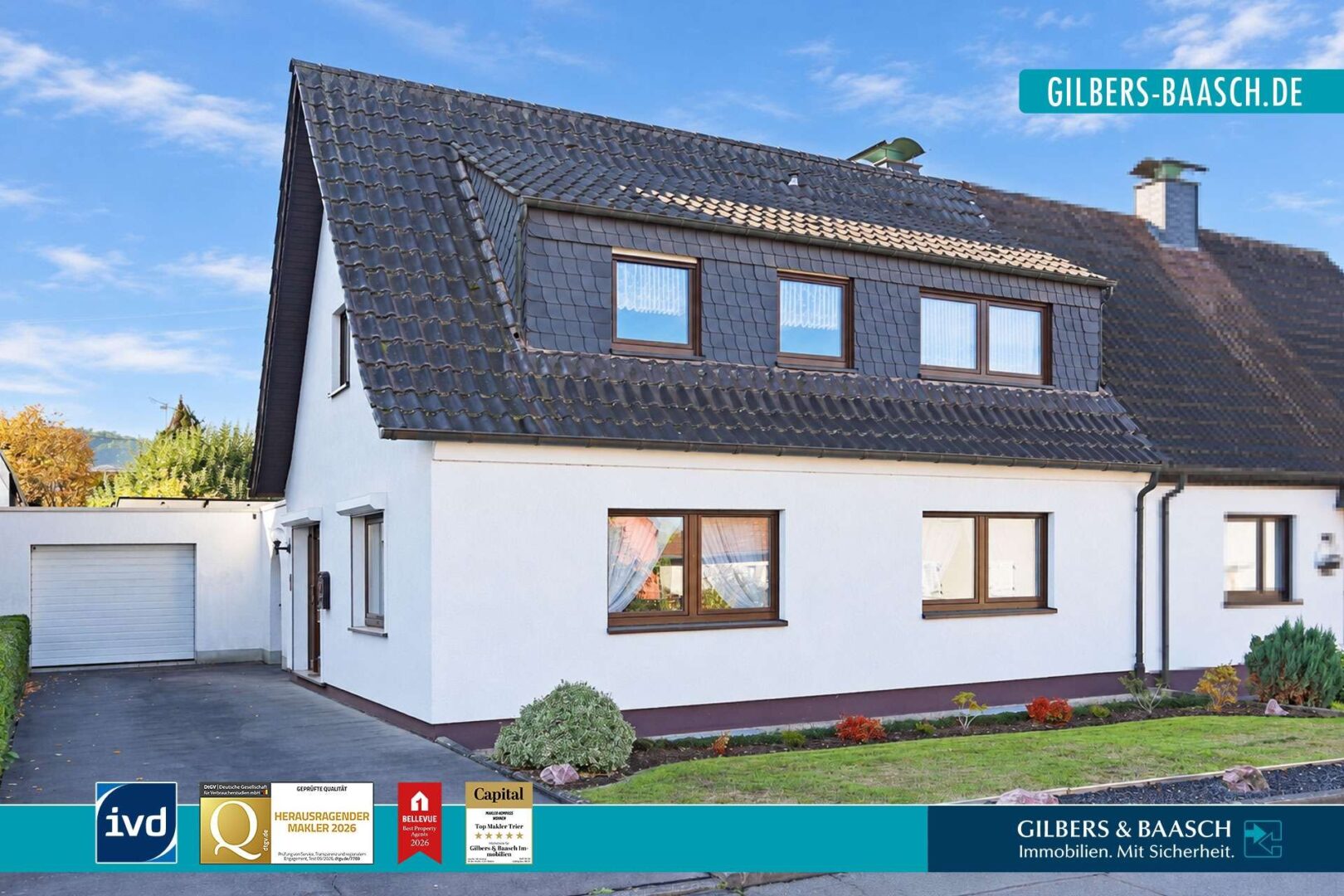 Trier-Weismark-Feyen: Doppelhaushälfte mit Garten, Wintergarten und Garage